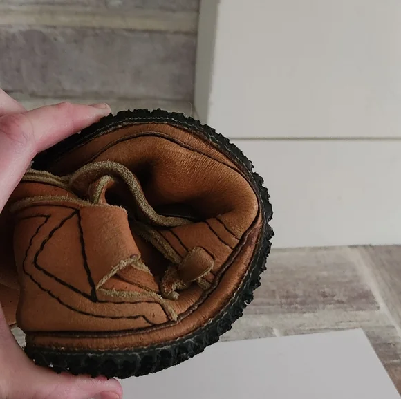 Genuine Leather Moccasin Boots with wool inserts on footbed - Picture 6 of 14